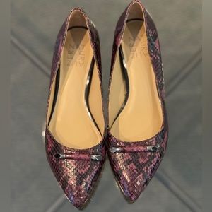 Naturalizer Snake Print Burgundy Flats Size 7.5